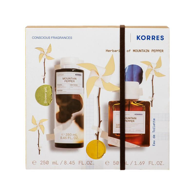 Korres mountain pepper edt 50ml & shower gel 250ml
