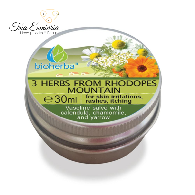 Ointment 3 rhodope herbs for skin irritations and rashes, 30 ml, bioherba, , medium-null