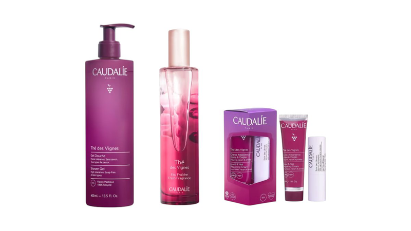 Caudalie the des vignes showergel 400ml & fragrance 100ml & liphand duo, , medium-null