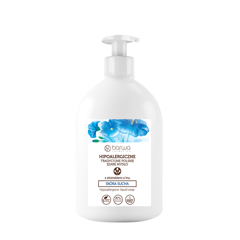 Hypoallergenic liquid soap with flax extract for dry skin, , medium image number null