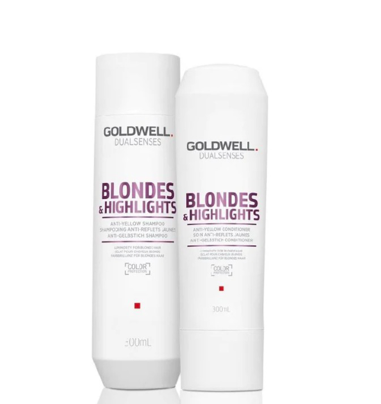 Product image: Goldwell dualsenses blonde & highlights anti-yellow shampoo& conditioner, , medium-null