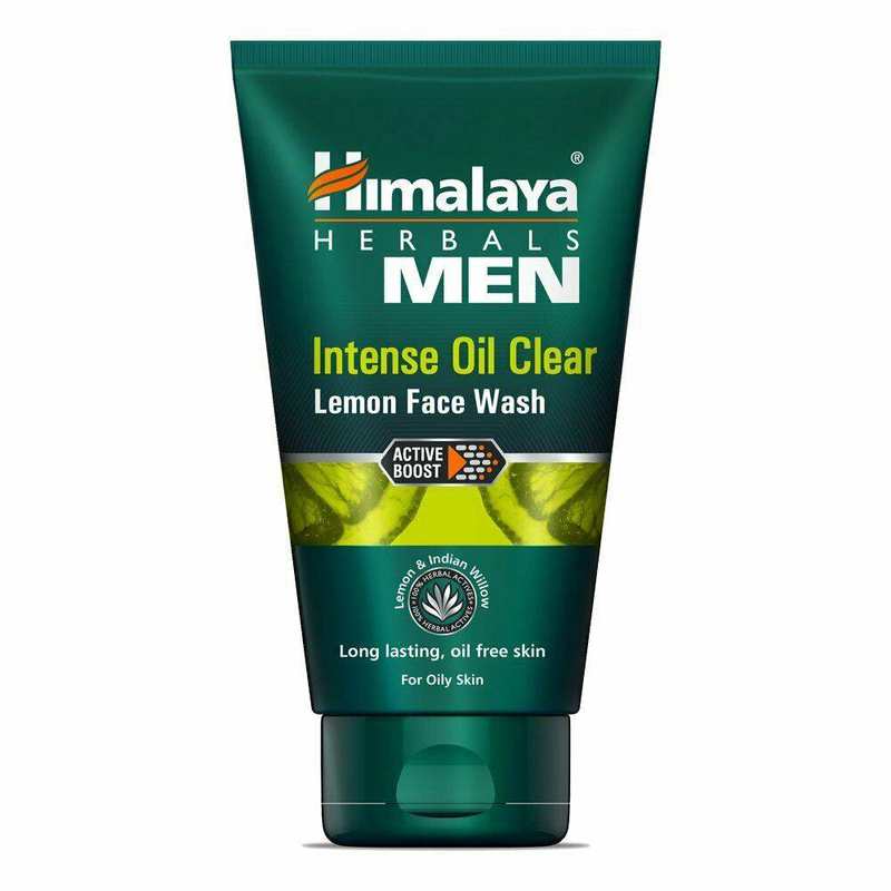 Himalaya men intense oil clear, lemon face wash. For men's oily skin 100ml, , medium image number null