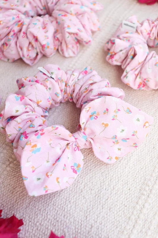 Vanessa mini bow scrunchie, , medium-null