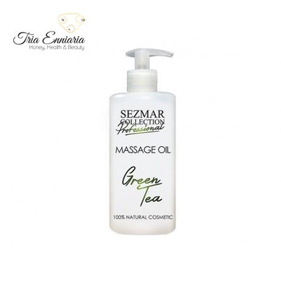 Green tea, massage oil, professional series,  500 ml, sezmar, , medium