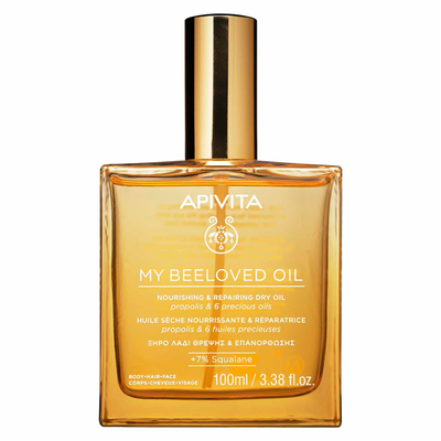Apivita my beeloved oil &xi;&eta;&rho;ό &lambda;ά&delta;&iota; &theta;&rho;έ&psi;&eta;&sigmaf; &kappa;&alpha;&iota; &epsilon;&pi;&alpha;&nu;ό&rho;&theta;&omega;&sigma;&eta;&sigmaf; 100 ml, , medium
