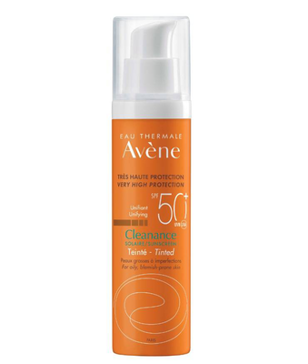 Avene cleanance face sunscreen SPF50+ tinted, for oily- acne prone skin 50ml