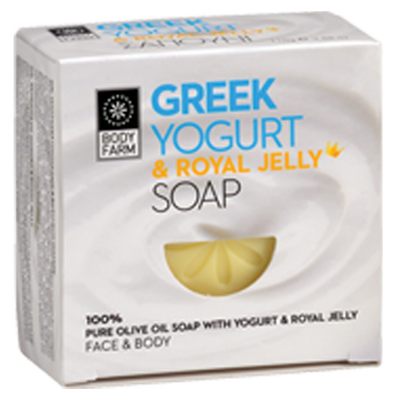 Bodyfarm 100% pure olive oil bar soap with yoghurt & royal jelly for face & body 110gr, , medium