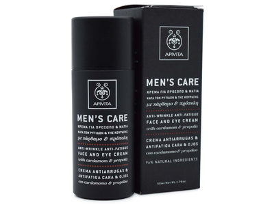 Apivita men's care anti-wrinkle & anti-fatigue face & eyes cream x 50ml
