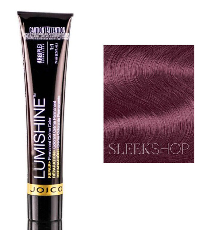 Joico lumishine permanent creme color - 4rrv - red red violet med brown, , medium-null