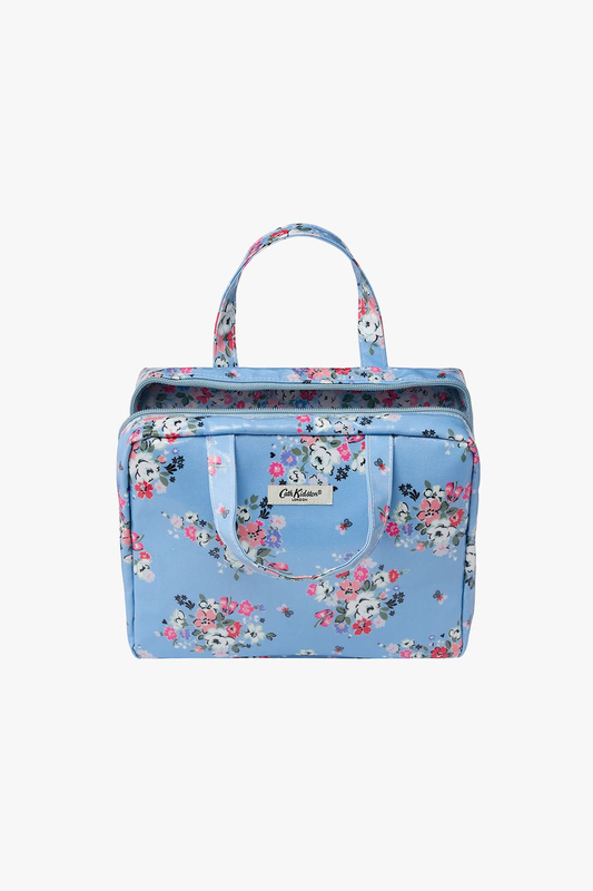 Cath kidson clifton rose two part wash bag with handles, , medium-null