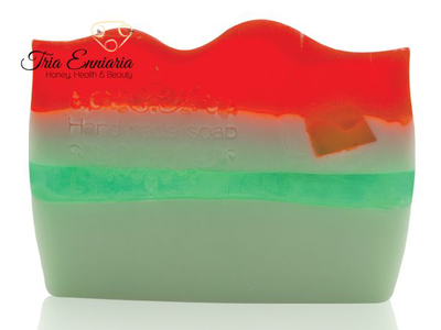 Mint and strawberries, handmade glycerin soap, 120 g, bioherba