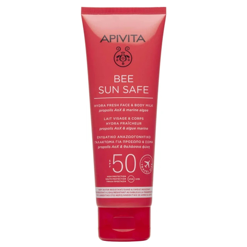 Apivita bee sun safe hydra fresh face and body milk SPF 50 travel size 100 ml-null