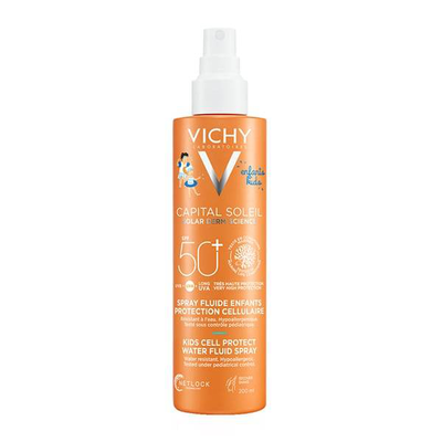 Vichy capital soleil kids cell protect water fluid spray SPF 50+ 200ml, , medium