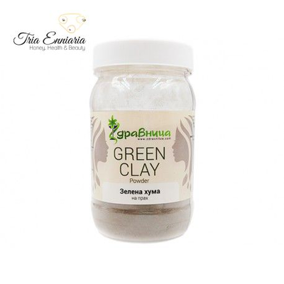 Natural green clay, powder, 380 g, zdravnitsa, , medium