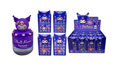 Kuromi perfume &ndash; flower rococo purple fragrance, cute kawaii bottle, , medium