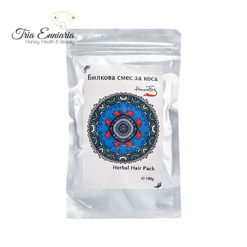 Herbal hair pack, 100 g, hennafox, , medium-null
