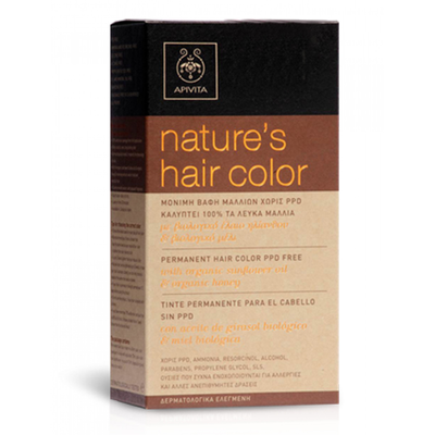 Apivita nature's hair color μόνιμη βαφή μαλλιών 8.17 ξανθό σαντρέ μπεζ, , medium