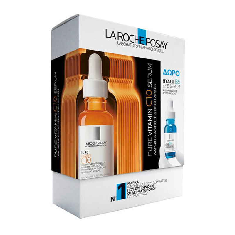 La roche posay pure vitamin c serum x 30ml & hyalu b5 eye serum x 5ml set-null