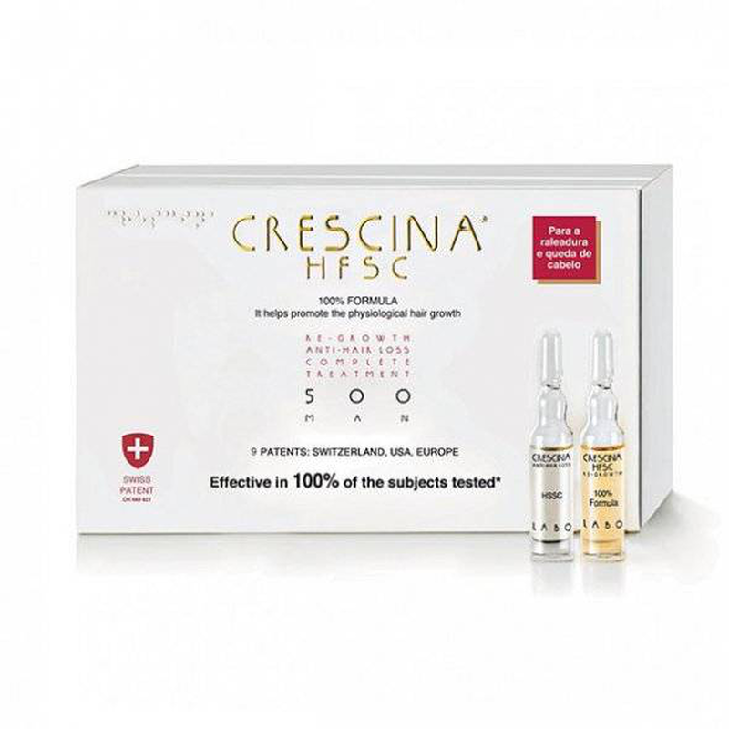 Labo crescina hfsc man 500, complete treatment. Re- growth and anti- hair loss 10+10 ampules-null