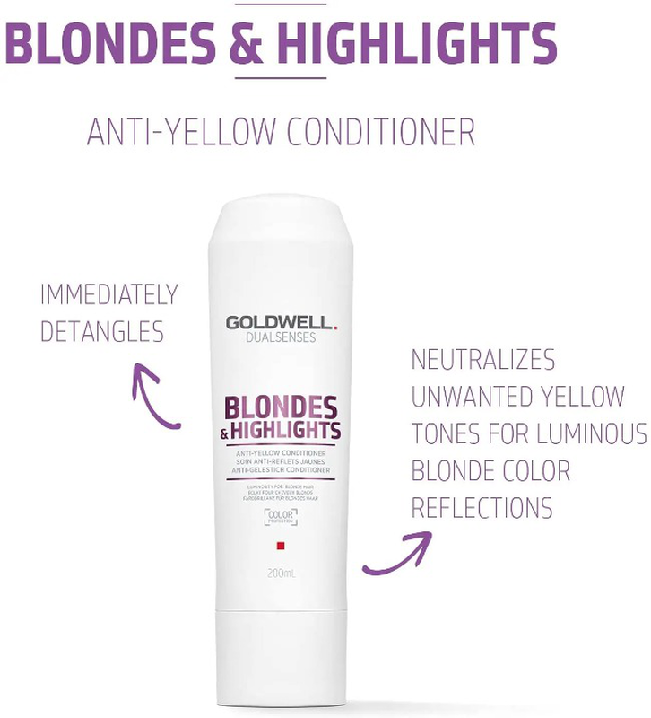 Product image: Goldwell dualsenses blonde & highlights anti-yellow shampoo& conditioner, , medium-null