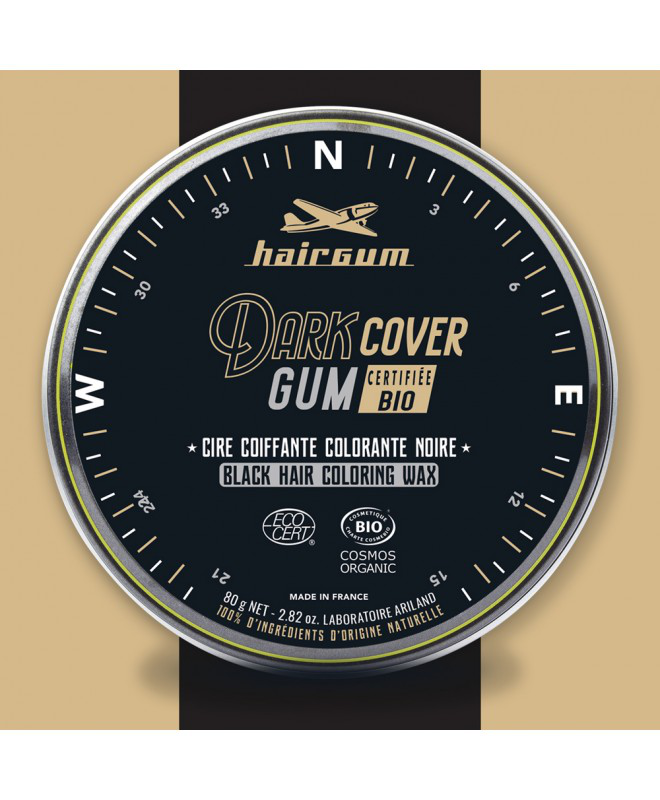 Product image: Hairgum dark cover black coloring wax gum organic certified, , medium-null