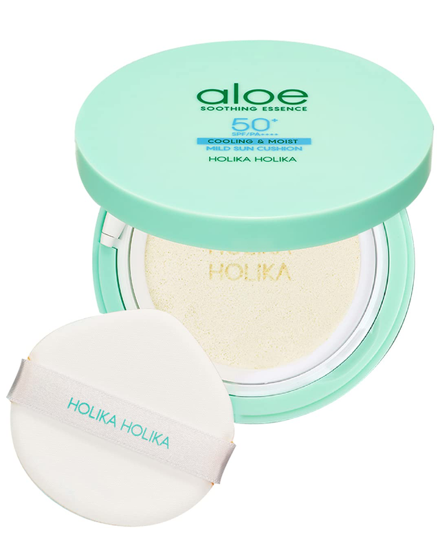 Holika holika aloe soothing Essence SPF50+ mild sun cushion, , medium-null