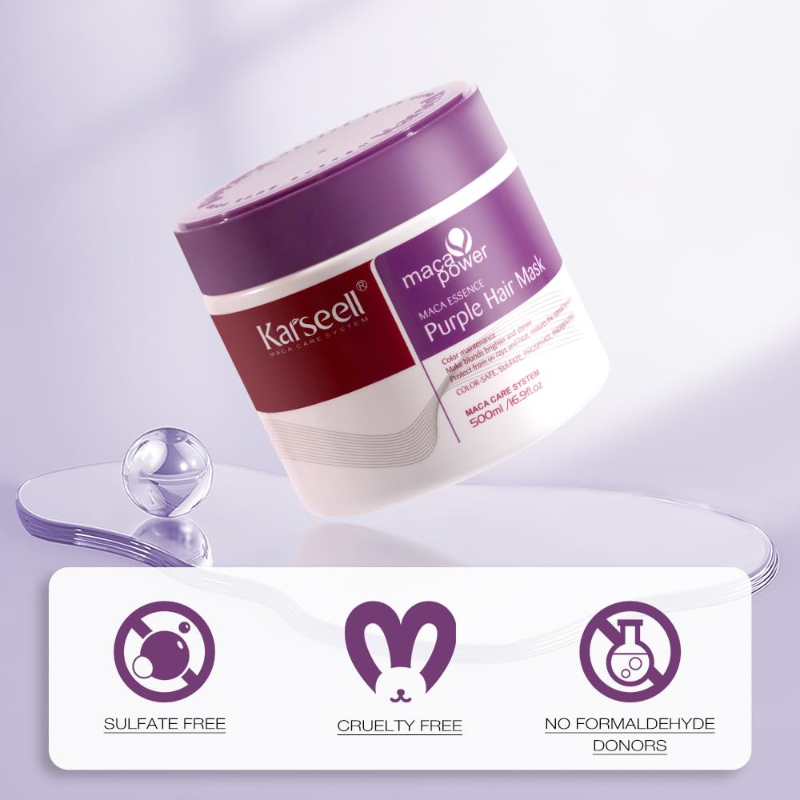 Karseell purple hair mask + purple shampoo, , medium image number null