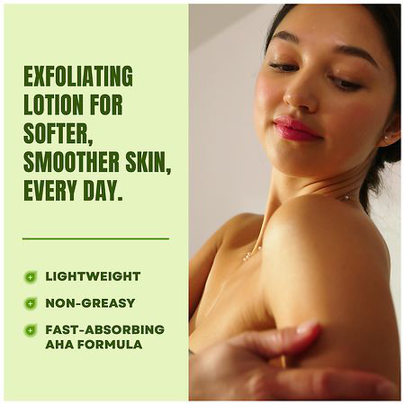 Amlactin daily moisturizing lotion for dry skin pump bottle 2-in-1 exfoliator body lotion with 12% lactic acid-null