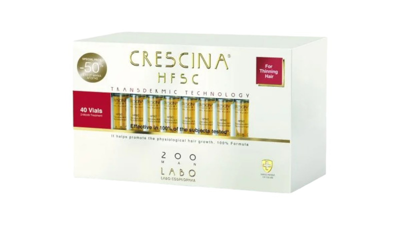 Crescina man transdermic HFSC complete treatment - 40 vials (2 month supply)-null
