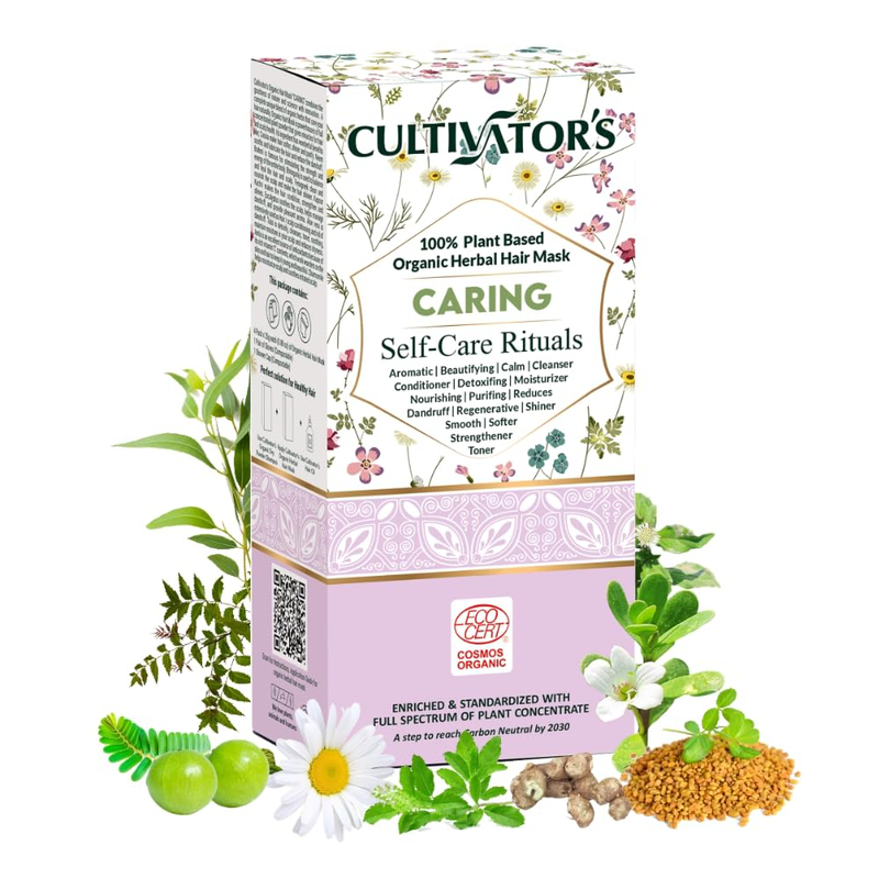 Organic herbal hair mask caring, 100 g, cultivators, , medium-null