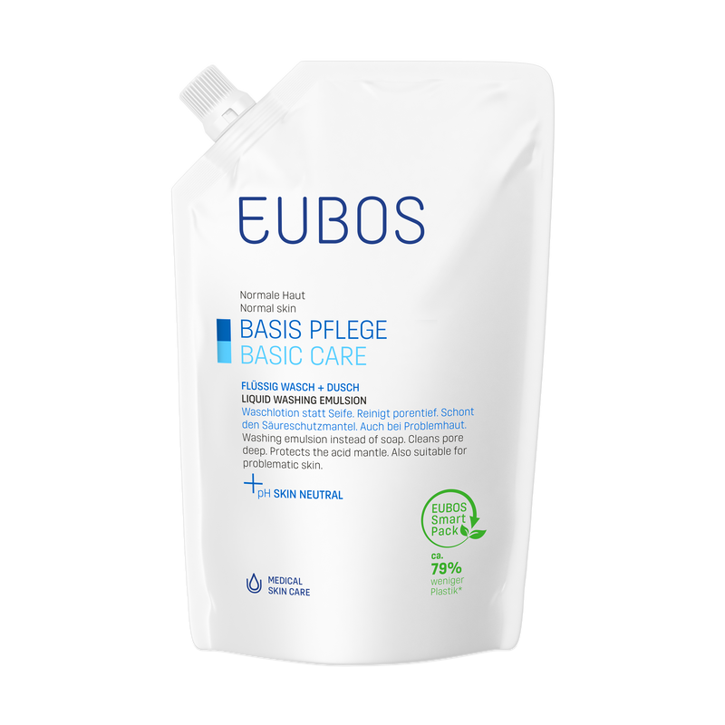 Product image: Eubos liquid washing emulsion,perfume free refill blue 400ml-null