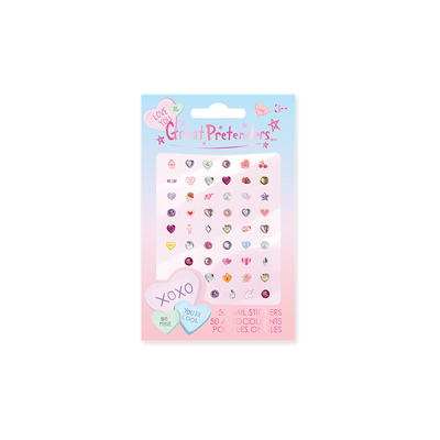 Hearts nails stickers