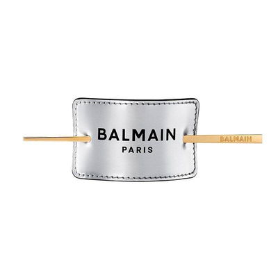 Balmain l/e hair barrette silver fw19, . .
