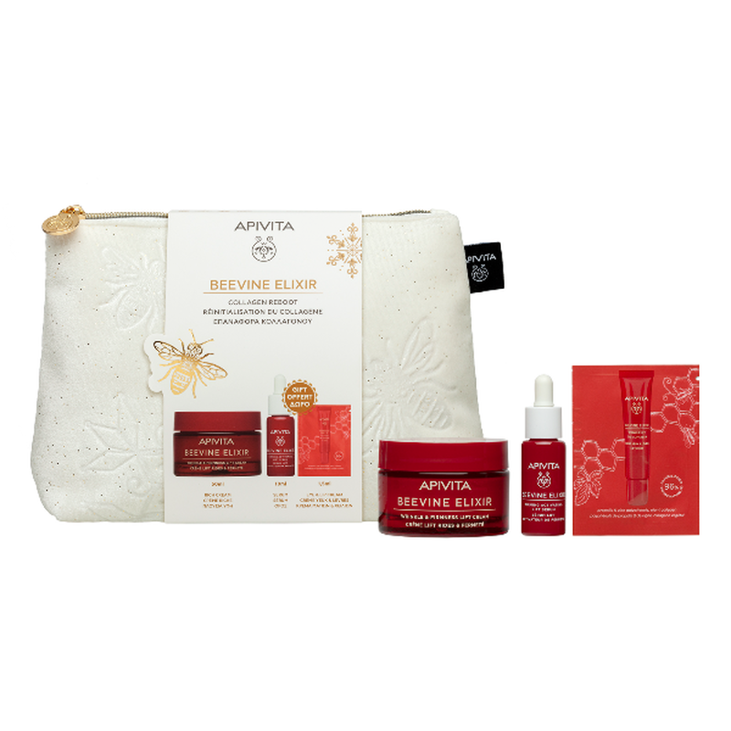 Apivita promo beevine elixir &mu;&epsilon; &alpha;&nu;&tau;&iota;&rho;&upsilon;&tau;&iota;&delta;&iota;&kappa;ή &kappa;&rho;έ&mu;&alpha; &pi;&lambda;&omicron;ύ&sigma;&iota;&alpha;&sigmaf; &upsilon;&phi;ή&sigmaf; &gamma;&iota;&alpha; &sigma;ύ&sigma;&phi;&iota;&xi;&eta; & lifting, 50ml & &delta;ώ&rho;&omicron; &omicron;&rho;ό&sigmaf; &sigma;ύ&sigma;&phi;&iota;&xi;&eta;&sigmaf;, 10ml, &kappa;&rho;έ&mu;&alpha; &gamma;&iota;&alpha; &mu;ά&tau;&iota;&alpha; & &chi;&epsilon;ί&lambda;&eta;, 1.5ml & &nu;&epsilon;&sigma;&epsilon;&sigma;έ&rho;, 1&tau;&epsilon;&mu;, 1&sigma;&epsilon;&tau;-null