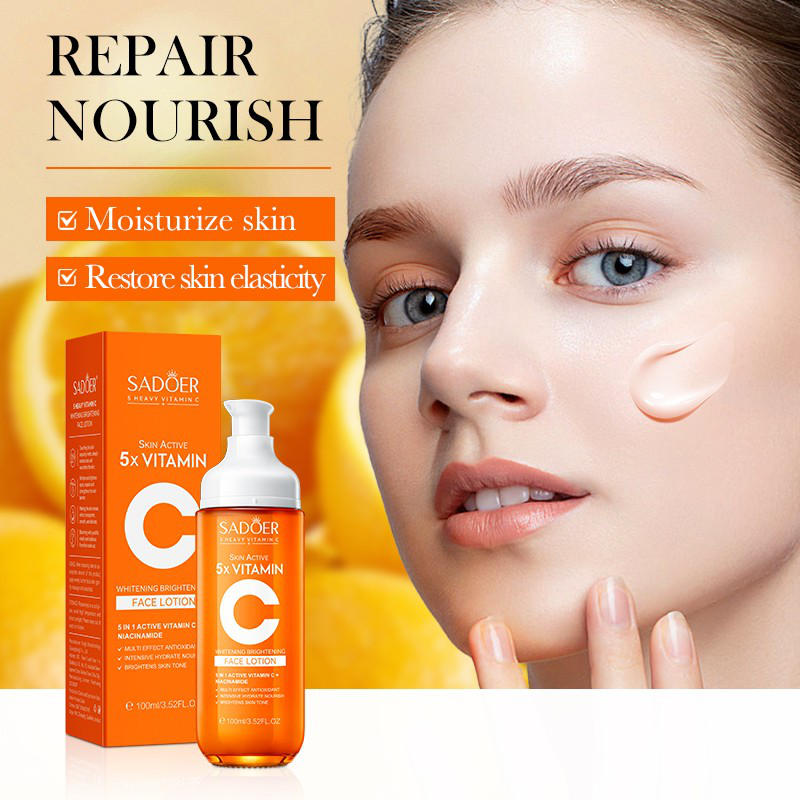 Sadoer 5x vitamin c whitening brightening face lotion, , medium image number null