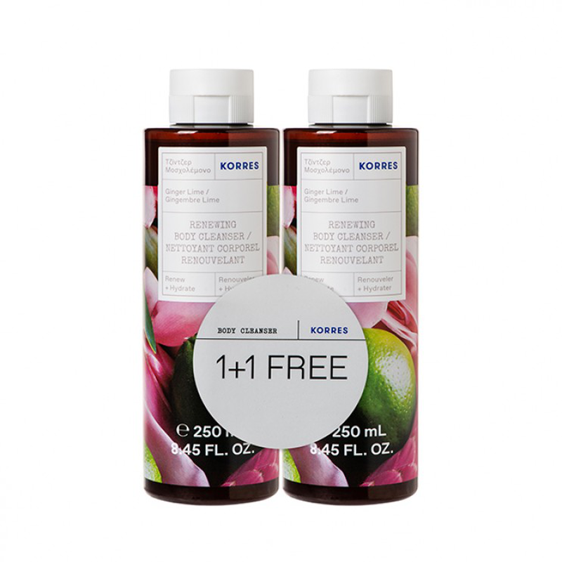 Korres ginger lime body cleanser 250ml 1+1-null