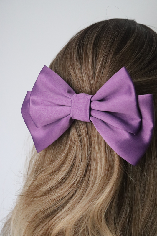 Serenza medium hair bow clip, , medium-null