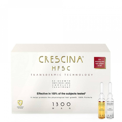 Labo crescina hfsc man 1300, complete treatment. Re- growth and anti- hair loss 40 ampules, , medium