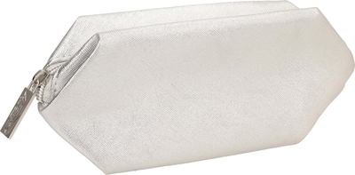Silver saffiano pouch, , medium
