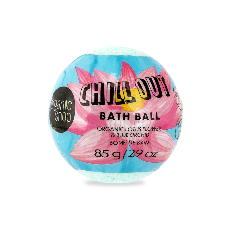 Chill out organic lotus flower & blue orchid bath ball, , medium-null