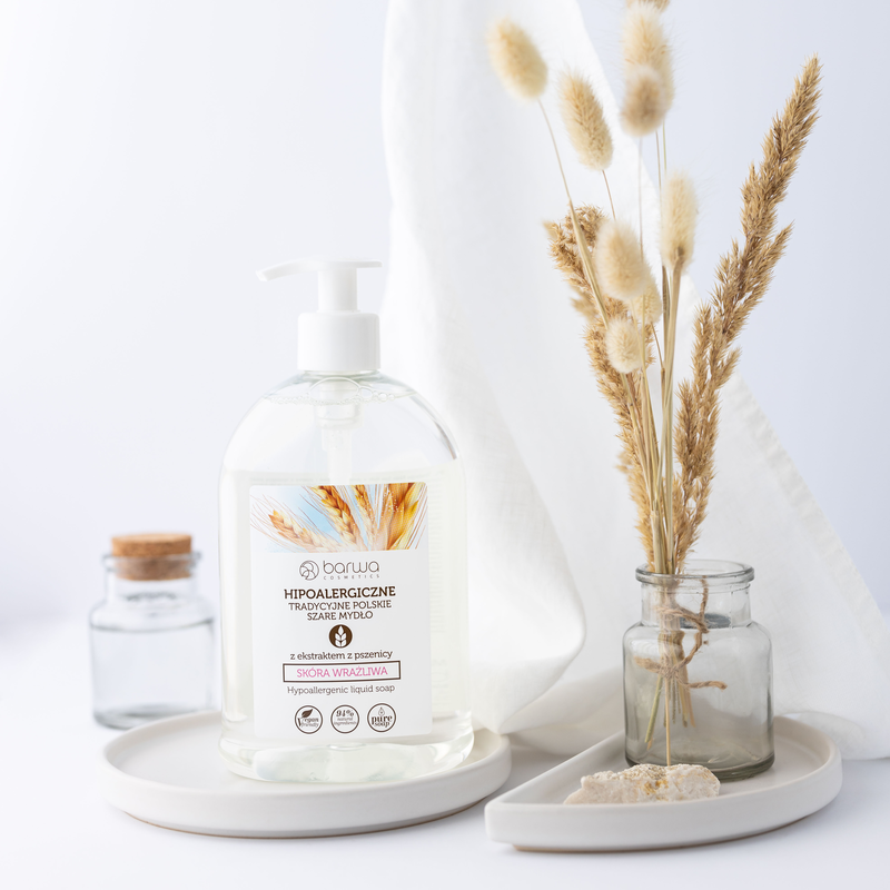 Hypoallergenic liquid soap with wheat extract for sensitive skin, , medium-null