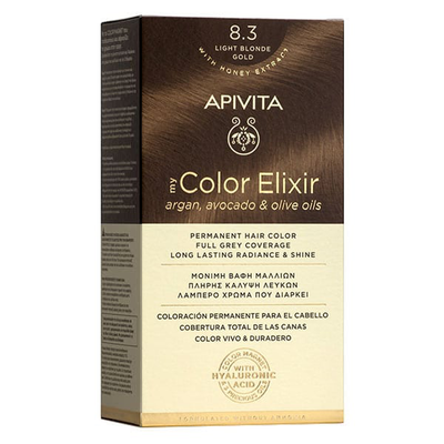 Apivita my color elixir permanent hair color light blonde gold no 8.3,  Apivita my color elixir permanent hair color light blonde gold no 8.3, , medium