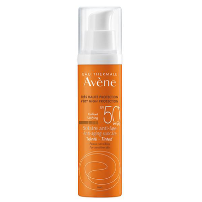 Avene anti-aging suncare face cream tinted SPF50 for sensitive skin 50ml