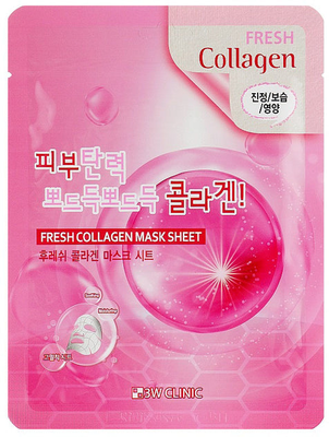 3w clinic fresh collagen sheet mask, , medium