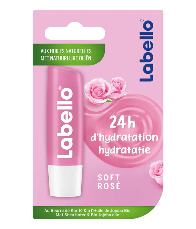 Labello lip balm stick soft rose x 4.8g, , medium-null