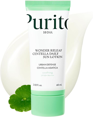 Purito wonder releaf centella daily sun lotion SPF50+ pa++++ 60 ml | lightweight soothing sunscreen, , medium