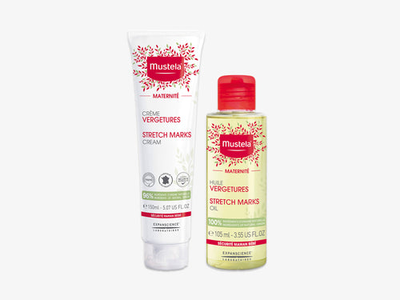 Mustela stretch marks 250ml + stretch marks oil 105ml free, , medium