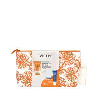 Vichy capital soleil dry touch SPF50+ 50ml & mineral 89 10ml gift pouch, , medium