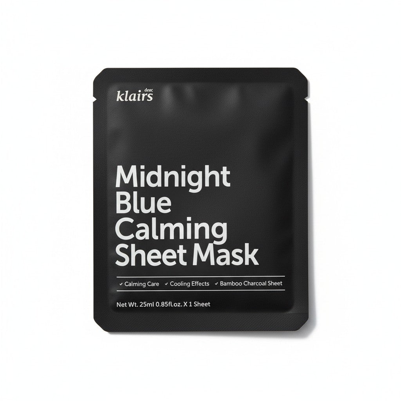 Midnight blue calming sheet mask, , medium-null