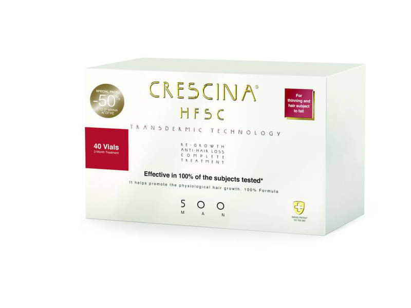 Labo crescina hfsc man 500, complete treatment. Re- growth and anti- hair loss 40 ampules, , medium image number null